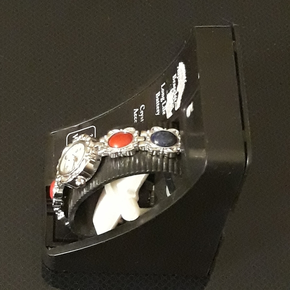 MZ Berger & Co. Ornate Western Style Silver Tone Jewel Watch - Picture 3 of 8